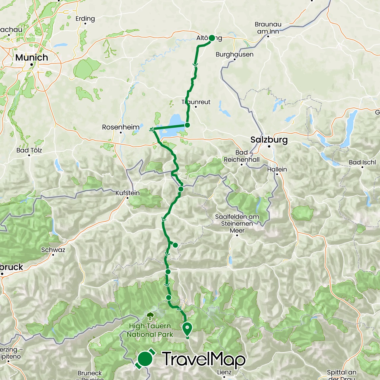 TravelMap itinerary